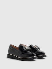 River Island Black Back To School Bow Loafers - Image 2 of 5