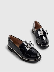 River Island Black Back To School Bow Loafers - Image 3 of 5