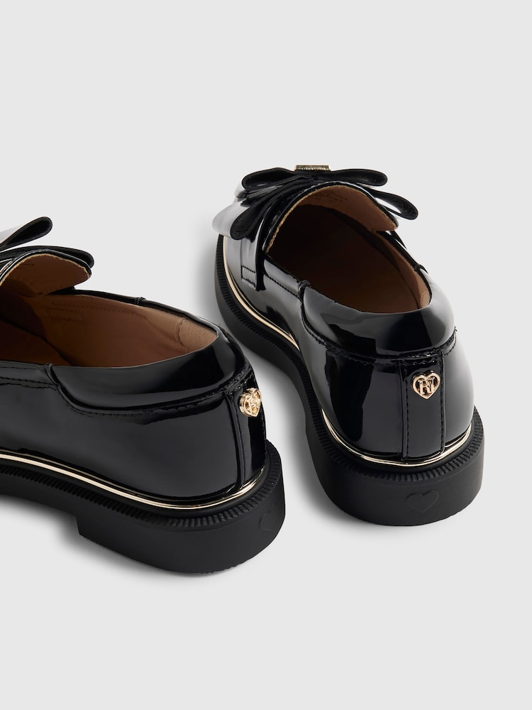 River Island Black Back To School Bow Loafers - Image 5 of 5 River Island Black Back To School Bow Loafers - Image 5 of 5