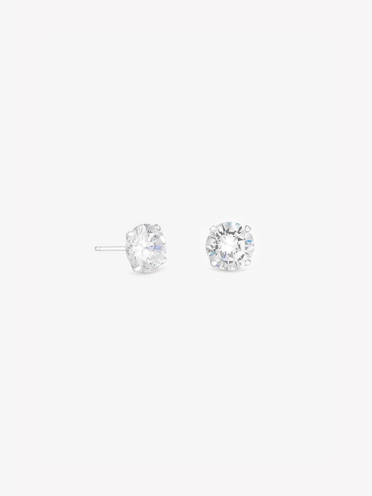 Simply Silver 10mm Brilliant Round Stud Earrings - Imagen 2 de 2
