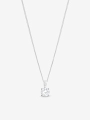 Simply Silver 925 Sterling Silver Cubic Zirconia Solitaire Pendant - Gift Pouch - Image 1 of 1