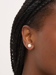 Simply Silver 925 Sterling Silver 8mm Pearl Stud Earrings - Image 1 of 1