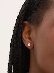 Simply Silver 925 Sterling Silver 6mm Polished Ball Stud Earrings - Image 2 of 3
