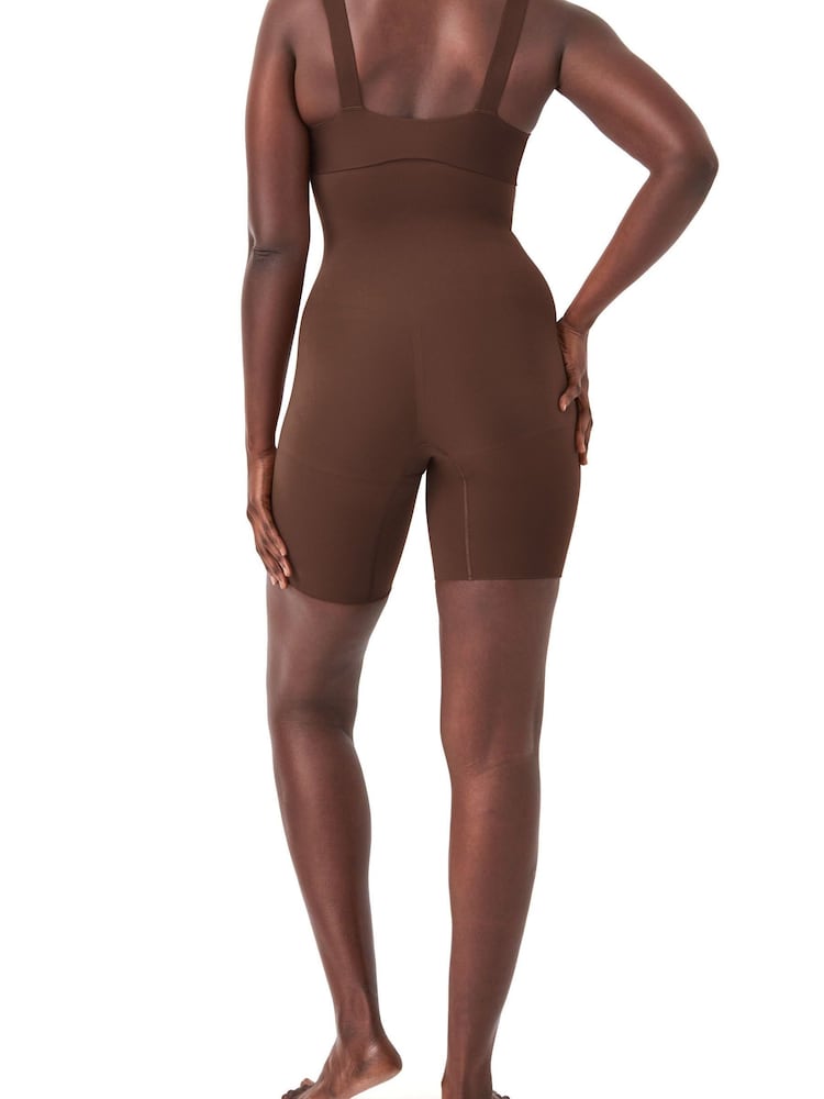 SPANX Brown Seamless Power Firm Control High-Waisted Mid-Thigh Shorts - Image 2 of 4 SPANX Brown Seamless Power Firm Control High-Waisted Mid-Thigh Shorts - Image 2 of 4
