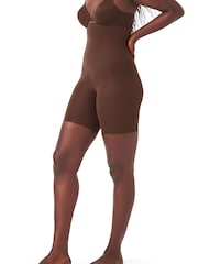 SPANX Brown Seamless Power Firm Control High-Waisted Mid-Thigh Shorts - Image 3 of 4