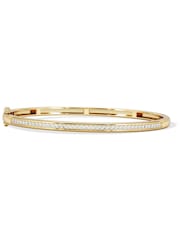 The Diamond Store White Heritage 0.50ct Round Cut Lab Diamond Bangle in 18K Gold Vermeil - Image 1 of 7