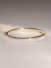 The Diamond Store White Heritage 0.50ct Round Cut Lab Diamond Bangle in 18K Gold Vermeil - Image 6 of 7