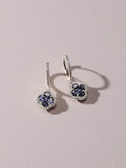 The Diamond Store Blue Alegria 2.00ct Lab Sapphire Halo Earrings - Image 2 of 3