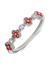 The Diamond Store Red Alegria 0.18ct Lab Ruby 4 Clover Ring - Image 1 of 3