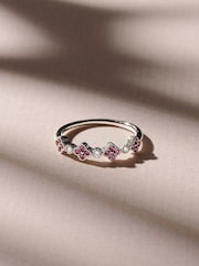 The Diamond Store Red Alegria 0.18ct Lab Ruby 4 Clover Ring - Image 3 of 3