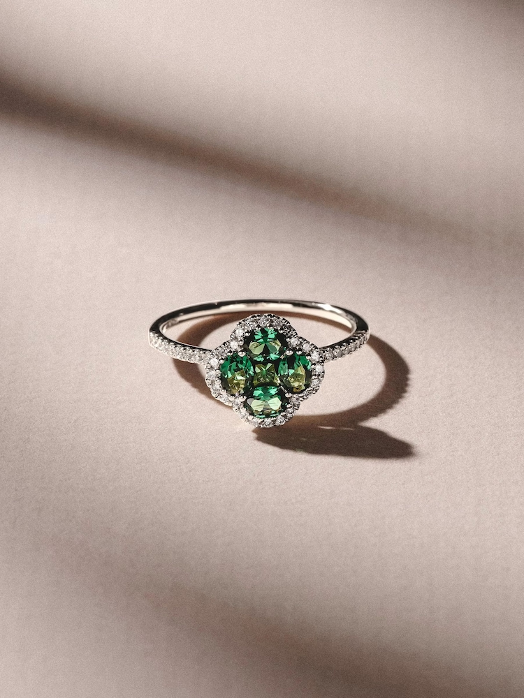 The Diamond Store Green Alegria 0.75ct Lab Emerald Halo Ring - Image 2 of 3 The Diamond Store Green Alegria 0.75ct Lab Emerald Halo Ring - Image 2 of 3