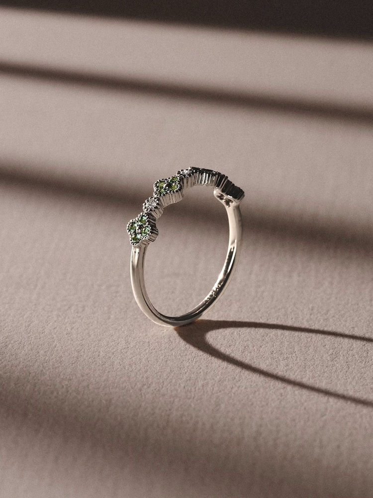 The Diamond Store Green Alegria 0.18ct Lab Emerald 4 Clover Ring - Image 3 of 3
