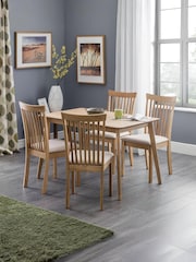 Julian Bowen Oak Boden Rectangular Dining Set with 6 Chairs - Image 1 of 4