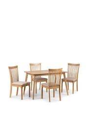 Julian Bowen Oak Boden Rectangular Dining Set with 6 Chairs - Image 2 of 4