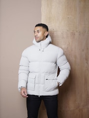 CAPO Grey Puffer Coat - Image 1 of 6