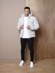 CAPO Grey Puffer Coat - Image 5 of 6