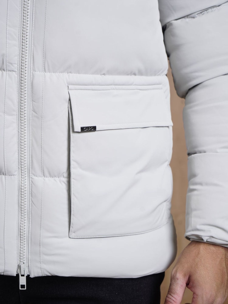 CAPO Grey Puffer Coat - Image 6 of 6 CAPO Grey Puffer Coat - Image 6 of 6