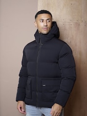 CAPO Black Puffer Coat - Image 1 of 6