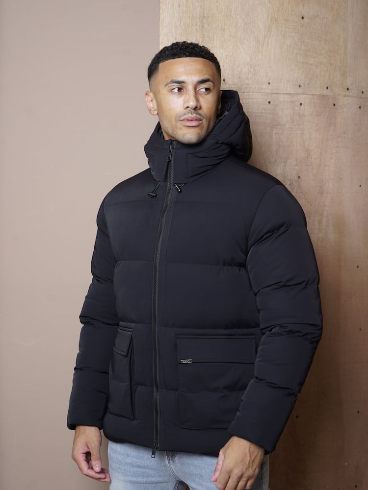 CAPO Black Puffer Coat - Image 1 of 6 CAPO Black Puffer Coat - Image 1 of 6