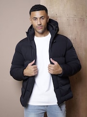 CAPO Black Puffer Coat - Image 3 of 6