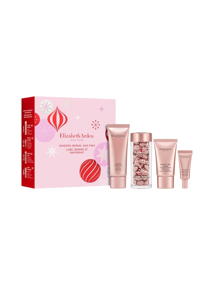 Elizabeth Arden Ceramide Retinol + HPR Smooth Repair Firm 4 Piece Set (Worth £125) - Image 1 of 2 Elizabeth Arden Ceramide Retinol + HPR Smooth Repair Firm 4 Piece Set (Worth £125) - Image 1 of 2