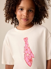 Cravate blanche - T-shirt graphique oversize (3-16 ans) - Image 3 de 8