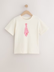 Cravate blanche - T-shirt graphique oversize (3-16 ans) - Image 4 de 8