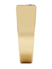 The Diamond Store Gold Crest 0.03ct Lab Rectangle Signet Ring in 18K Yellow Gold Vermeil - Image 3 of 7