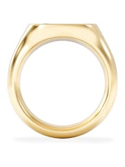 The Diamond Store Gold Crest 0.03ct Lab Square Signet Ring in 18K Yellow Gold Vermeil - Image 2 of 7