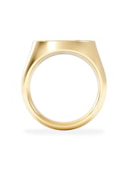The Diamond Store Gold Crest 0.03ct Lab Diamond Round Signet Ring in 18K Yellow Gold Vermeil - Image 2 of 7