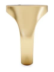The Diamond Store Gold Crest 0.03ct Lab Diamond Round Signet Ring in 18K Yellow Gold Vermeil - Image 3 of 7