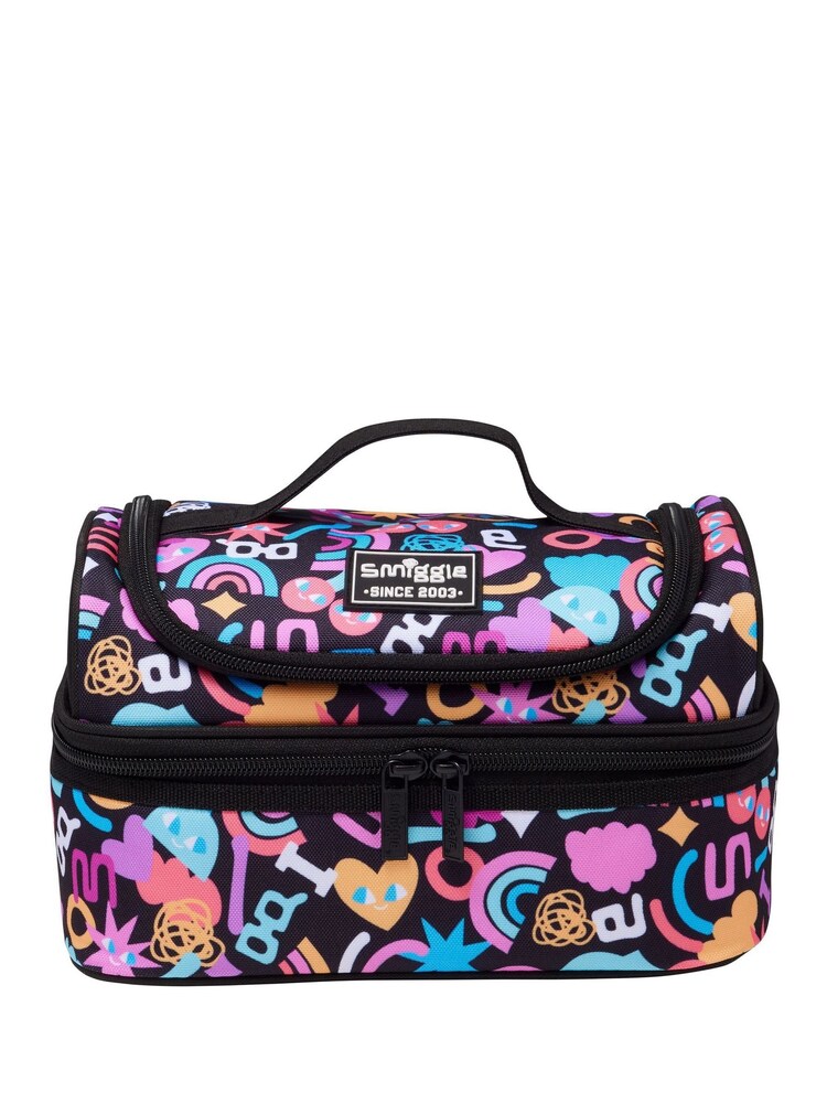 أسود مزيج - Smiggle Unreal Double Decker Lunch Bag - Image 1 of 2
