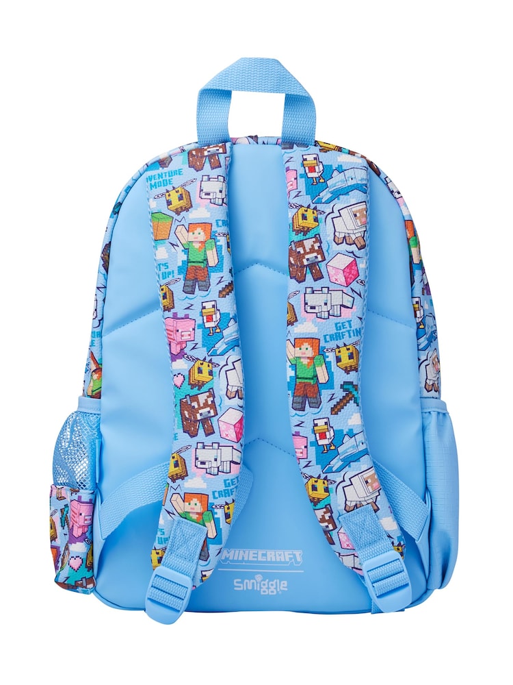 Smiggle Blue Minecraft Junior Character Backpack - Image 2 of 2 Smiggle Blue Minecraft Junior Character Backpack - Image 2 of 2