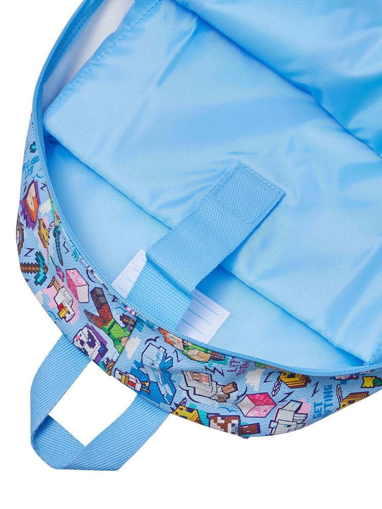 Smiggle Blue Minecraft Classic Backpack - Image 5 of 5 Smiggle Blue Minecraft Classic Backpack - Image 5 of 5