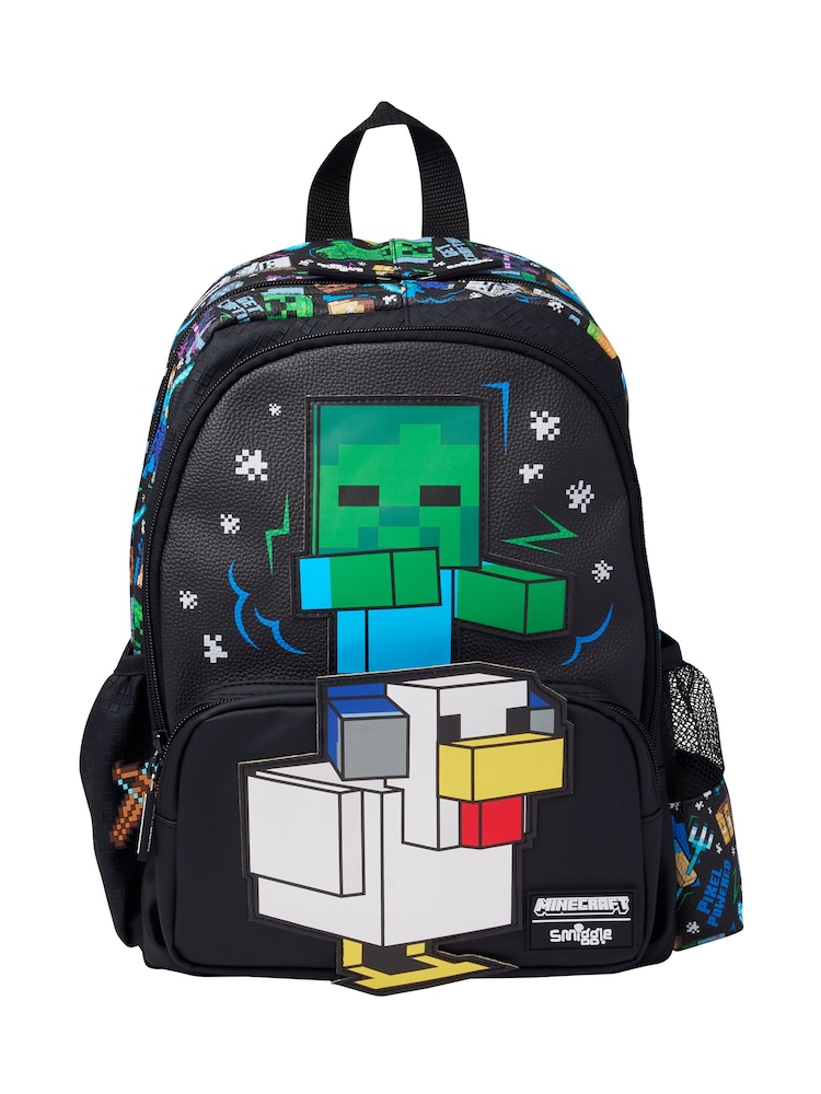 Smiggle Black Minecraft Junior Character Backpack - Image 1 of 2 Smiggle Black Minecraft Junior Character Backpack - Image 1 of 2