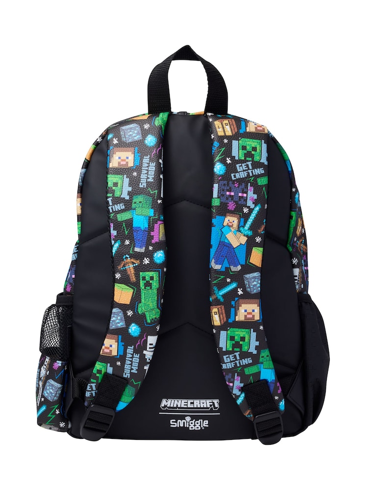 Smiggle Black Minecraft Junior Character Backpack - Image 2 of 2 Smiggle Black Minecraft Junior Character Backpack - Image 2 of 2