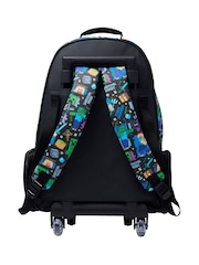 Սև - Smiggle Minecraft Trolley Backpack With Light Up Wheels - Պատկեր 4 4-ից
