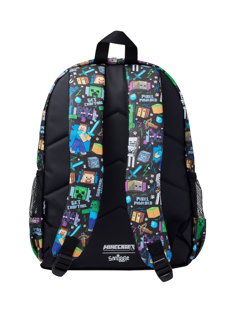 Smiggle Black Minecraft Classic Backpack - Image 2 of 3 Smiggle Black Minecraft Classic Backpack - Image 2 of 3