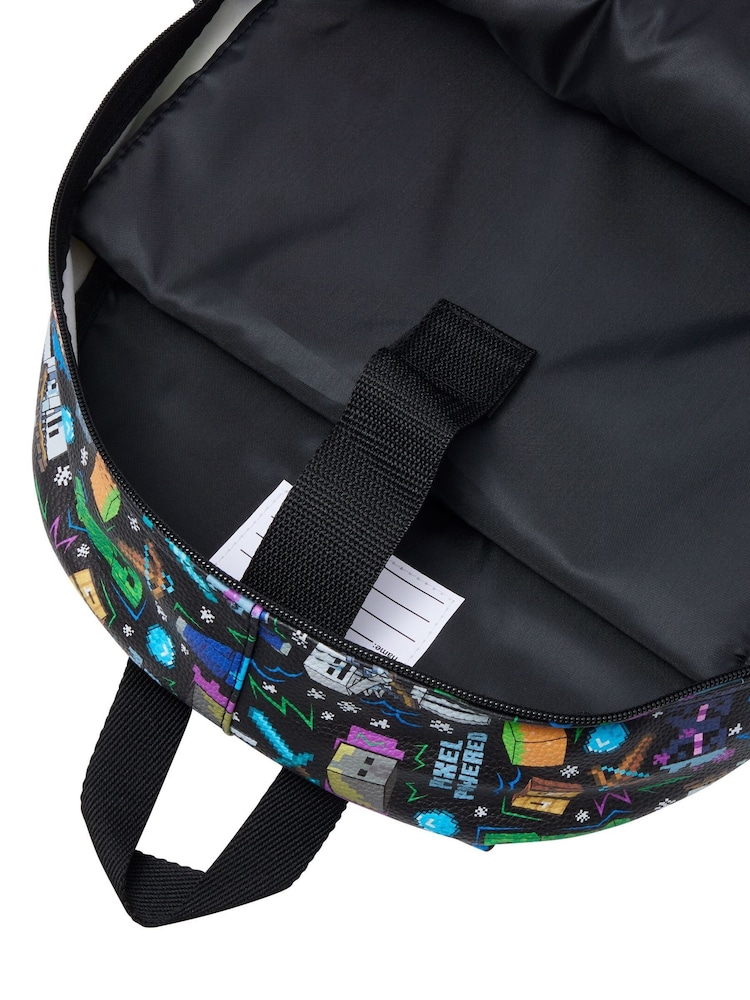 Smiggle Black Minecraft Classic Backpack - Image 5 of 5 Smiggle Black Minecraft Classic Backpack - Image 5 of 5