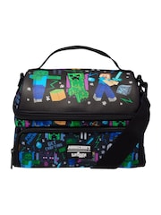 블랙 - Smiggle Minecraft Dual Compartment Lunch Bag with Strap - 2의 이미지 1