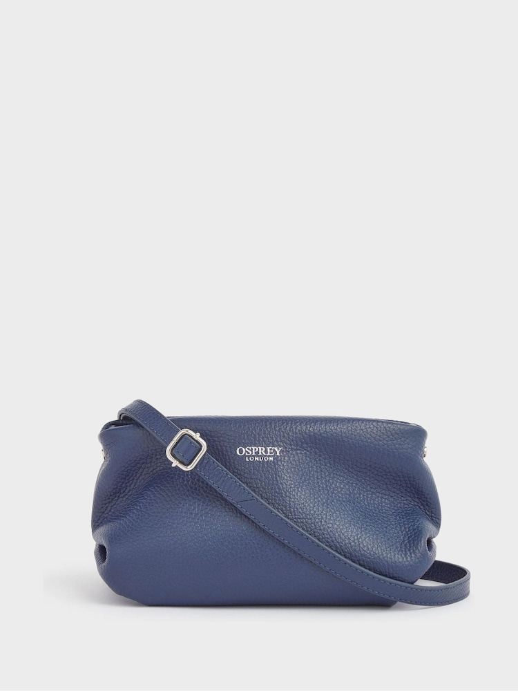 OSPREY LONDON The Carina Shrug Italian Leather Midnight Pearl Midnight Handbag - Image 3 of 3