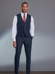 Navy Signature Tollegno Wool Suit Waistcoat - Image 2 of 10