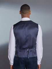 Navy Signature Tollegno Wool Suit Waistcoat - Image 3 of 10