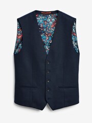 Navy Signature Tollegno Wool Suit Waistcoat - Image 6 of 10
