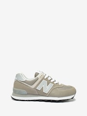 New Balance Grey Womens 574 Trainers - Image 1 of 12