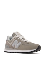 New Balance Grey Womens 574 Trainers - Image 3 of 12