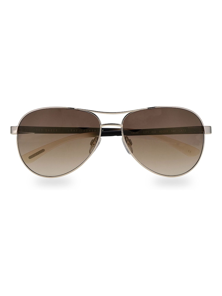 Ted Baker Gold Oliver Sunglasses - Image 1 of 4