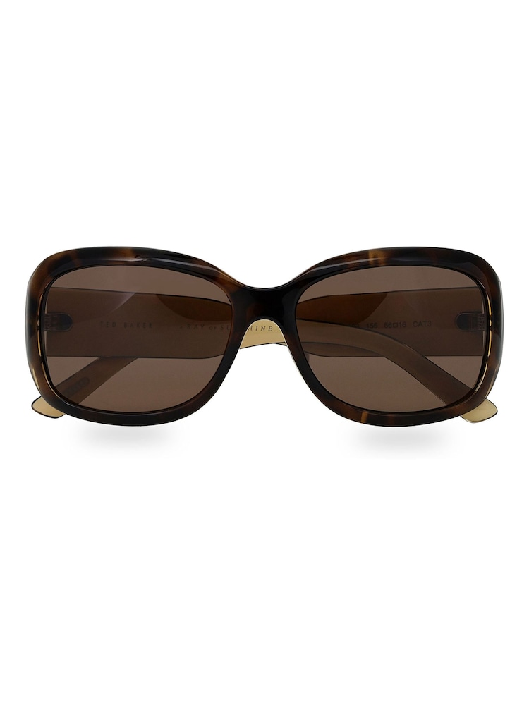 Ted Baker Brown Tortoiseshell Charlotte Sunglasses - Image 2 of 4