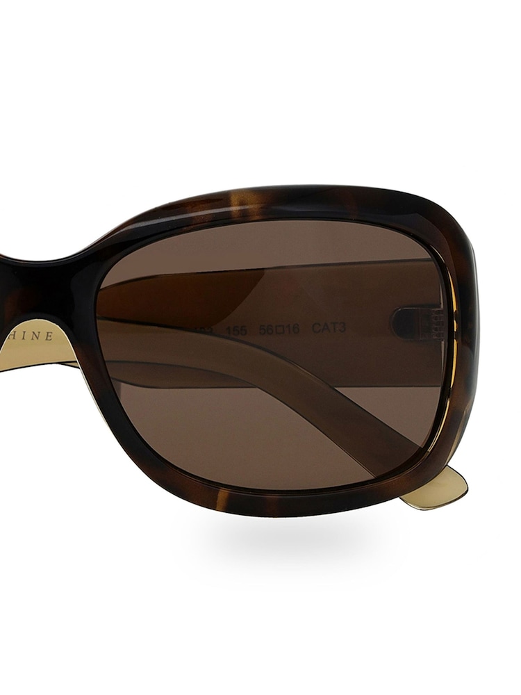 Ted Baker Brown Tortoiseshell Charlotte Sunglasses - Image 3 of 4