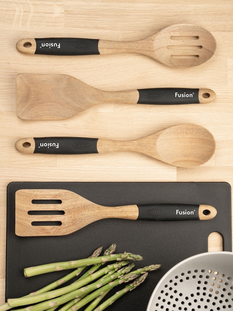 Fusion Set of 4 Brown Wooden Tools - Image 1 of 3